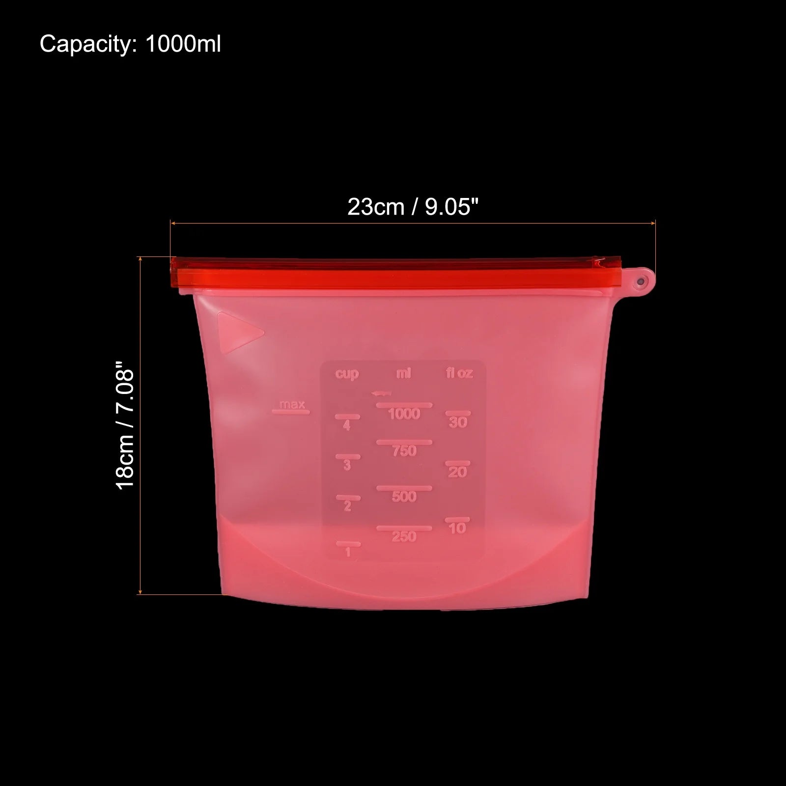Multicolor Silicone Reusable Food Storage Bags 4Pcs K551890