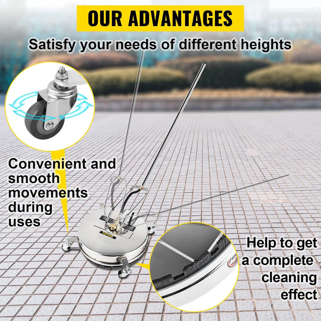 18 in 4000 PSI 304 Stainless Steel Pressure Surface Cleaner A362