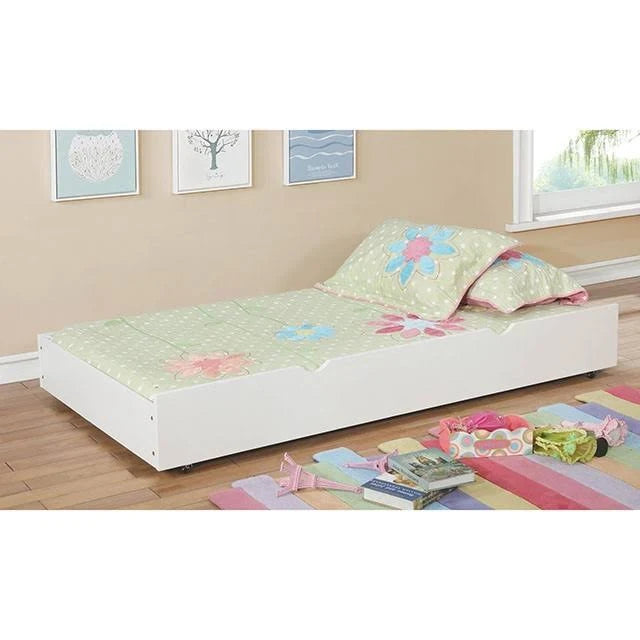 White Trundle Dresser D8586