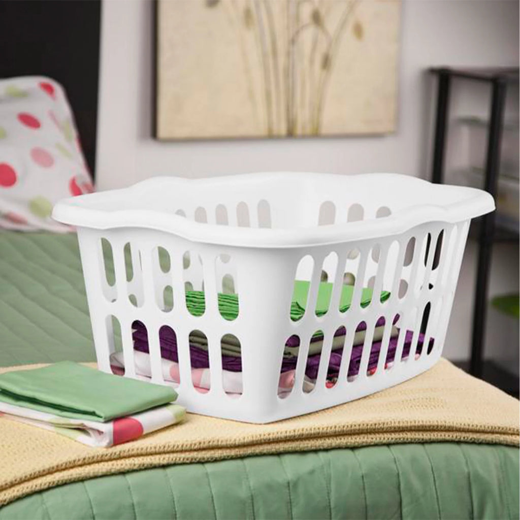 12 Pack Large Rectangular Plastic Laundry Basket Bins B50239