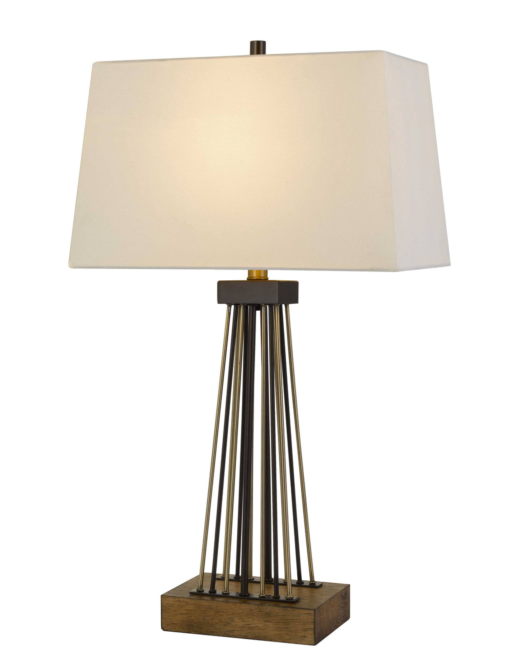 Metal and Wood Table Lamp Y90239