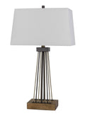 Metal and Wood Table Lamp Y90239