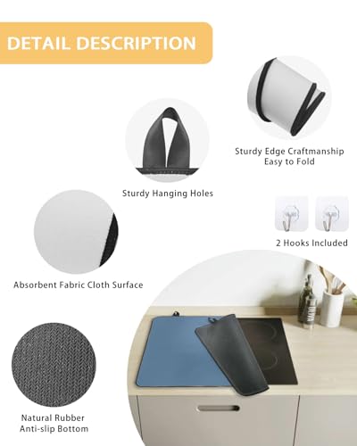 Pure Black Solid Color Stove Top Cover H608863