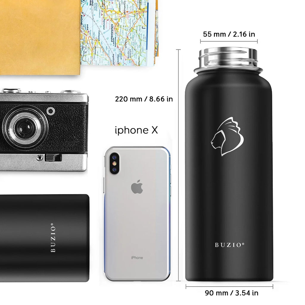 32oz Insulated Stainless Steel Water Bottle with Straw Lid and Flex Cap H681637