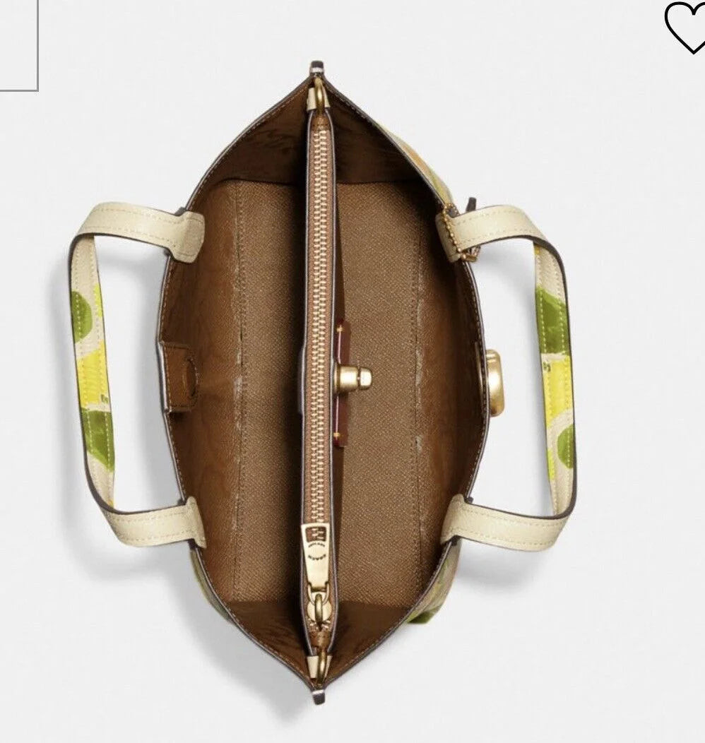 Floral Printed Leather Tote O21954