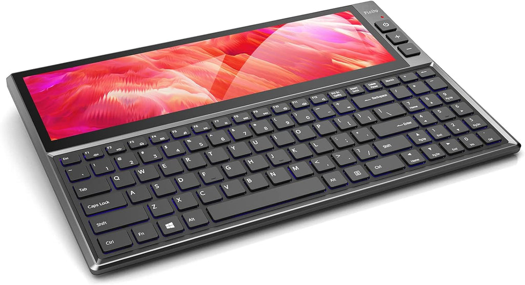 Mechanical Keyboard with 12.6 Inch Touchscreen, 71 Keys RGB LED Backlit, Black A369
