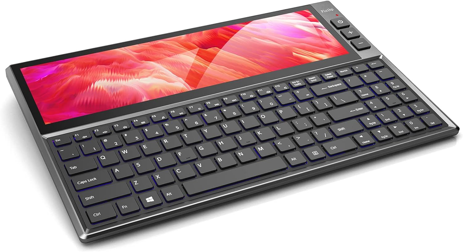 Mechanical Keyboard with 12.6 Inch Touchscreen, 71 Keys RGB LED Backlit, Black A369