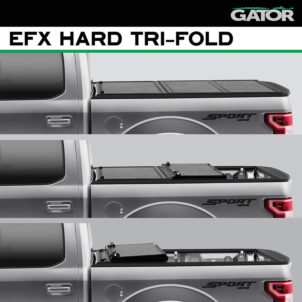Hard Tri-Fold Truck Bed Tonneau Cover for Ford F-150 6' 7" Bed Z752