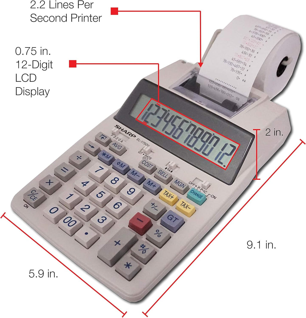 Two-Color Printing Calculator Z551