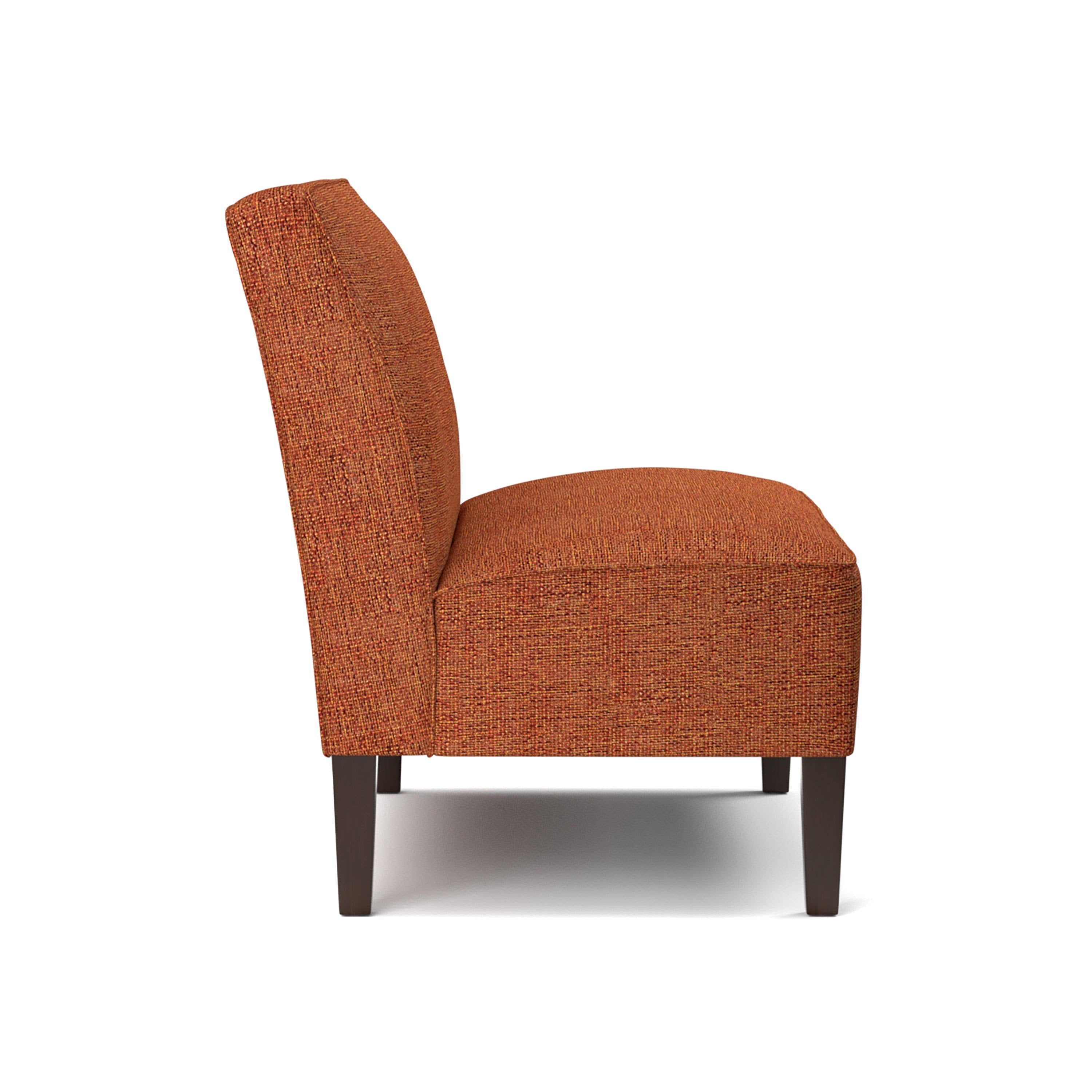 Orange Tweed Button Tufted Settee L122830