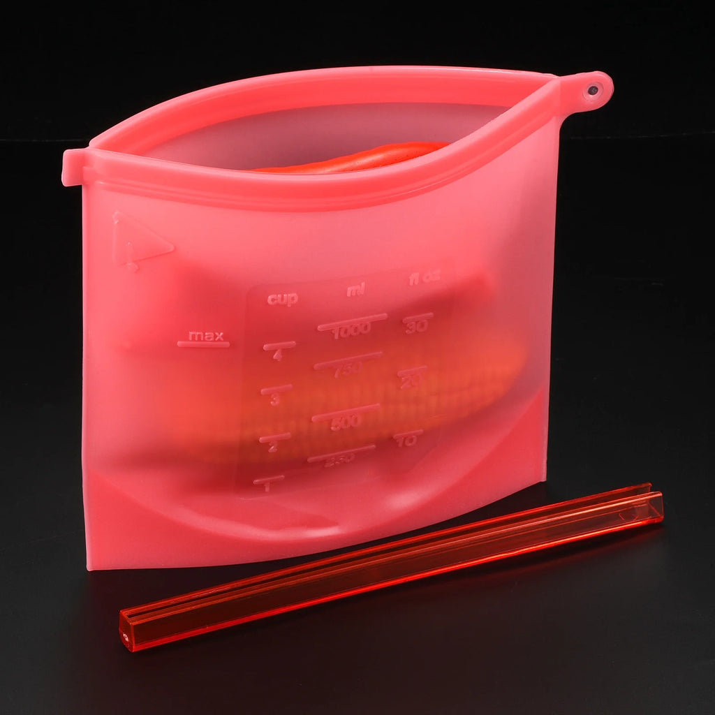 Multicolor Silicone Reusable Food Storage Bags 4Pcs K551890
