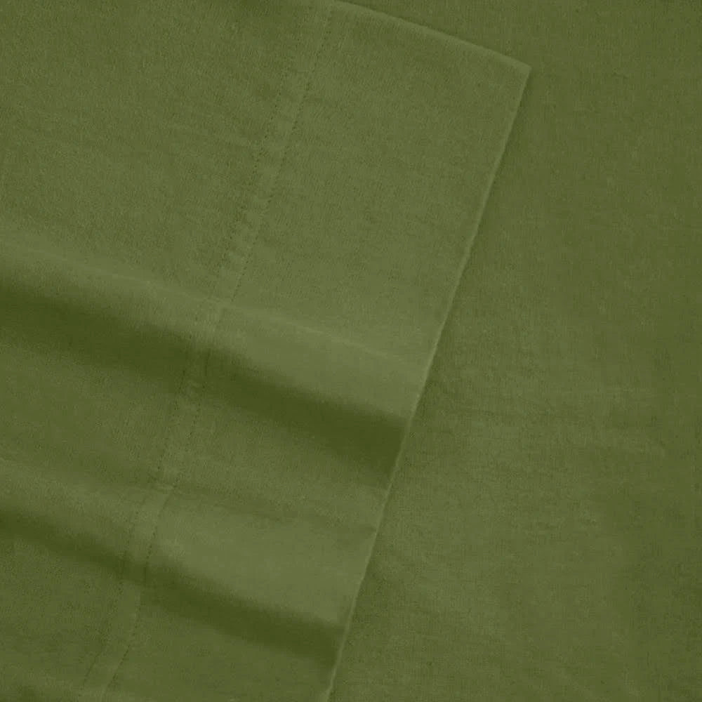 Solid Flannel Sheet Set, Queen, Deep Red Z947