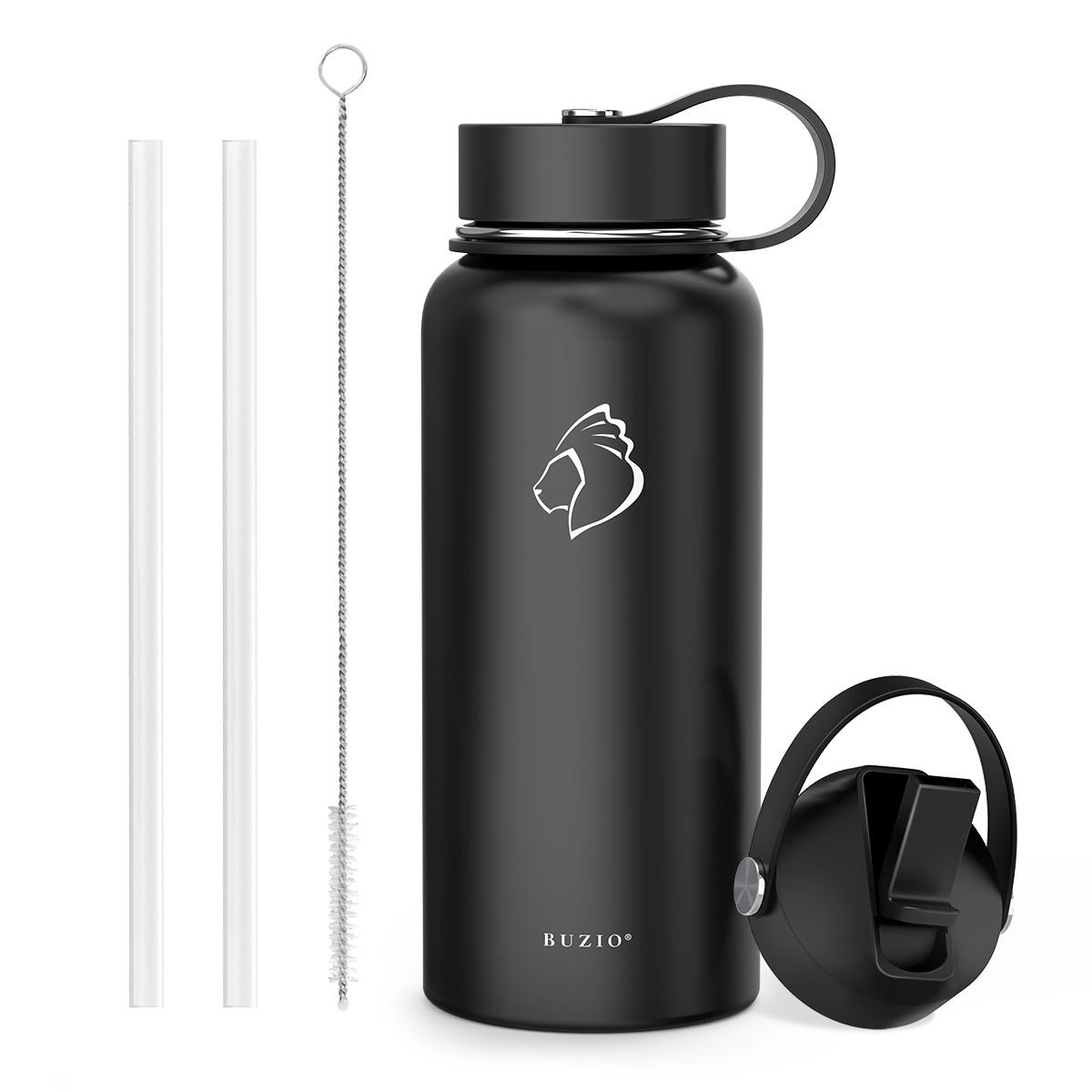 32oz Insulated Stainless Steel Water Bottle with Straw Lid and Flex Cap H681637