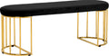 Black Velvet Bench L17481