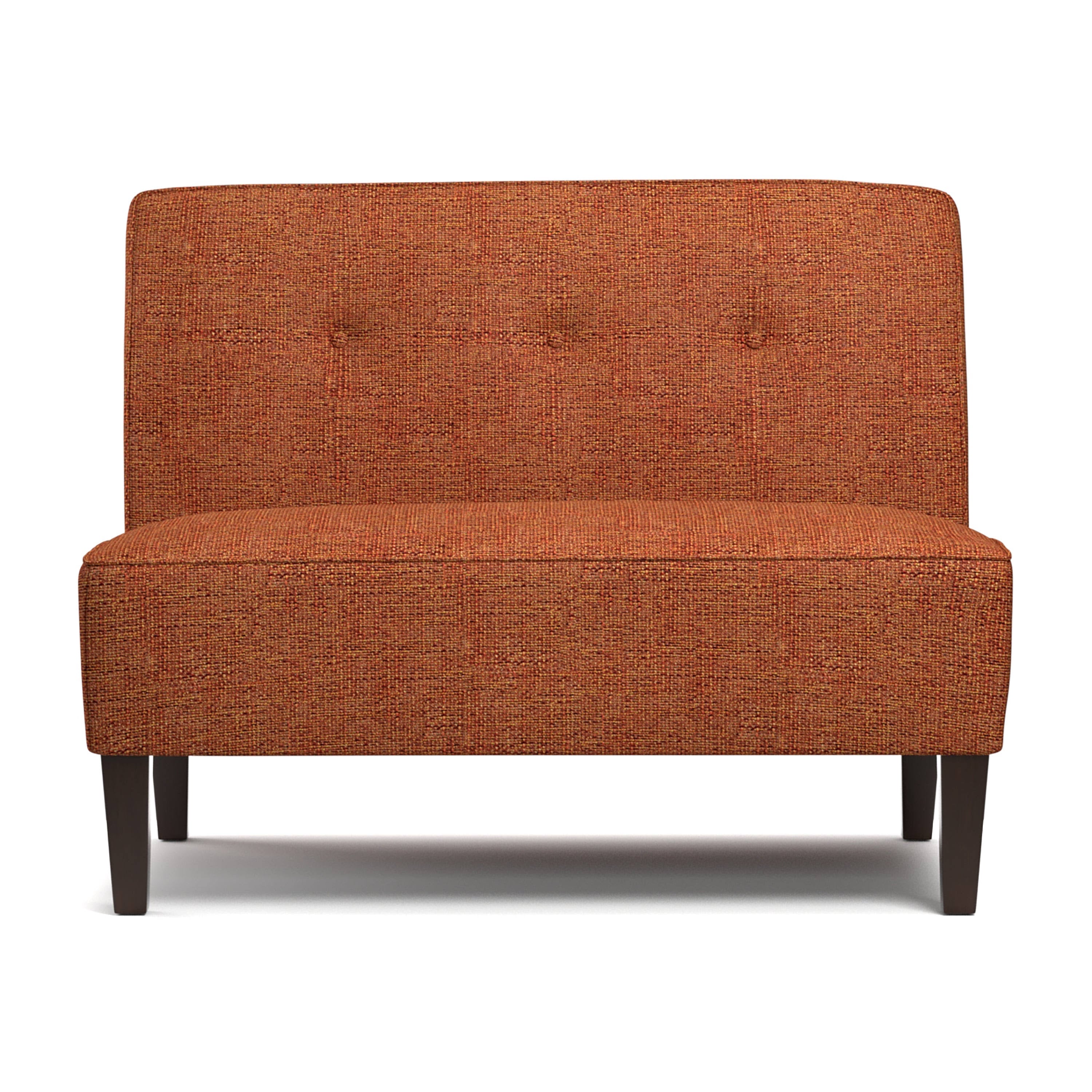 Orange Tweed Button Tufted Settee L122830
